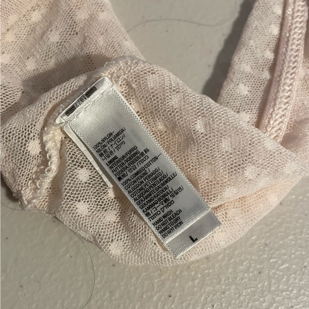 American Apparel high cut dusty pink sheer mesh  underwear - Picture 3 of 3